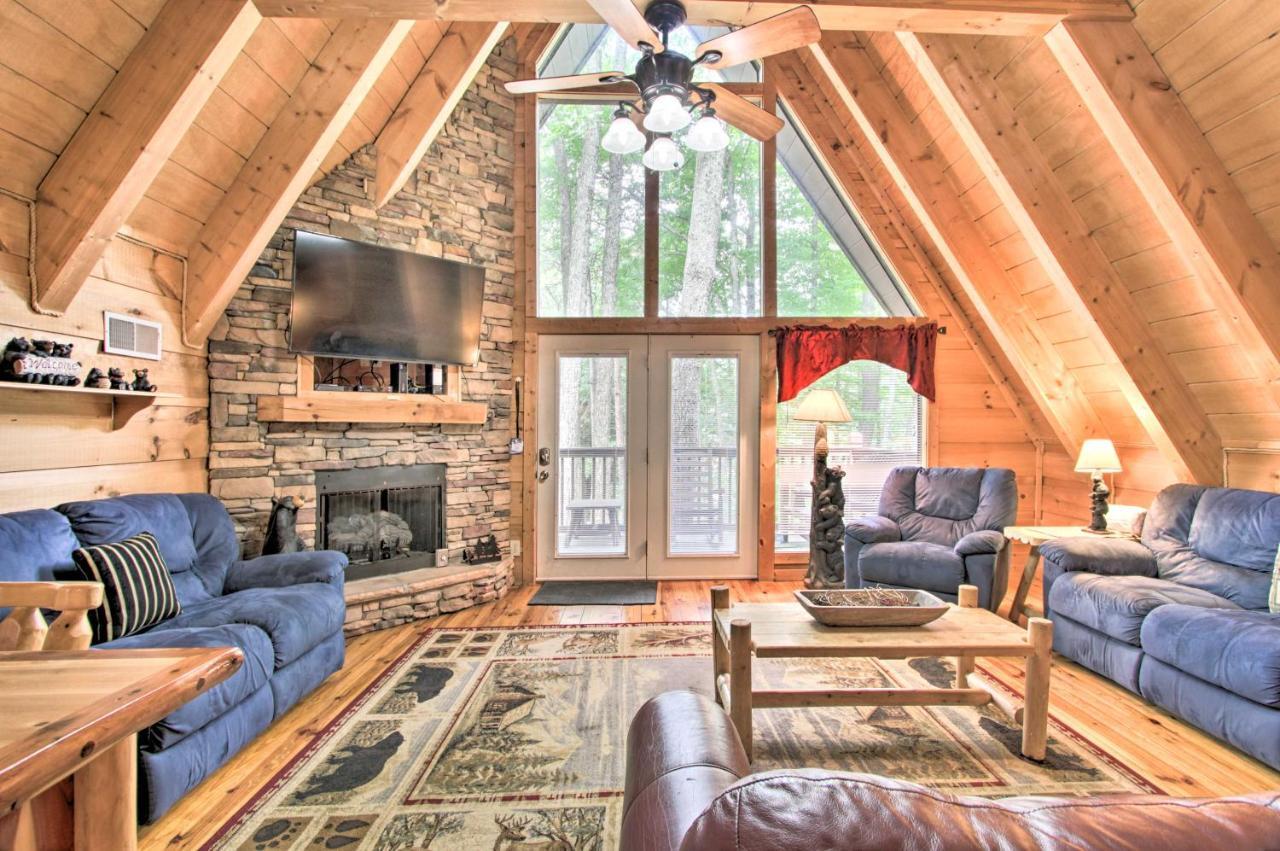 A-Frame Cabin With Hot Tub Less Than 1 Mi To Ober Gatlinburg Villa Luaran gambar